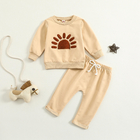 Boys And Girls Children'S Long Two Piece Set Sun Embroidered