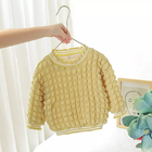 Cotton Polyester Winter Children'S Clothing Plush Blouse White Long Sleeve Pullover