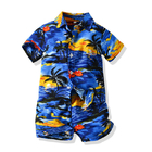 Short Sleeved Children's Outfit Sets Summer Shorts Cotton Kids Clothing