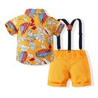Children'S Outfit Sets Summer Boy Short Sleeved Shirt Woven Pants Suit