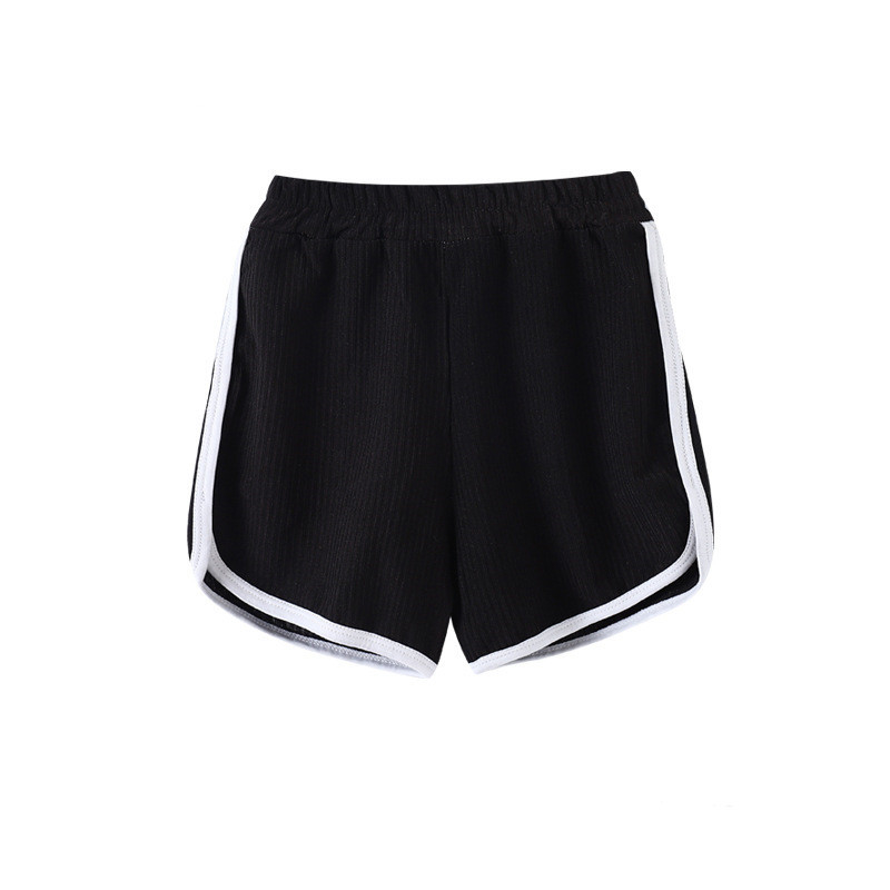 Solid Color Chilrens High Waisted Running Shorts Cotton Leisure Shorts Breathable